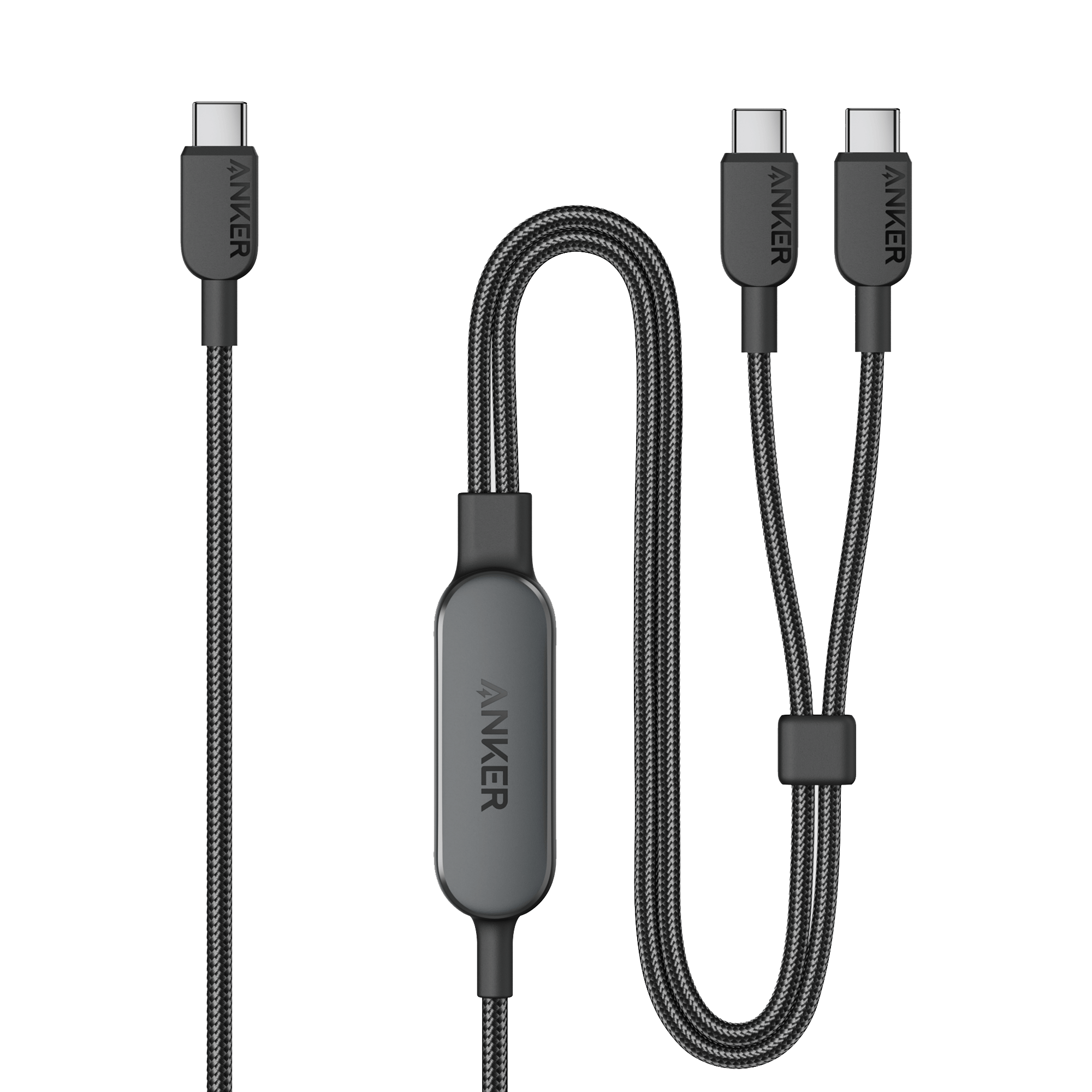 Anker Nano Travel Adapter (5-in-1, 20W, 1-Pack) and Anker 140W 2-in-1 USB-C to USB-C Cable